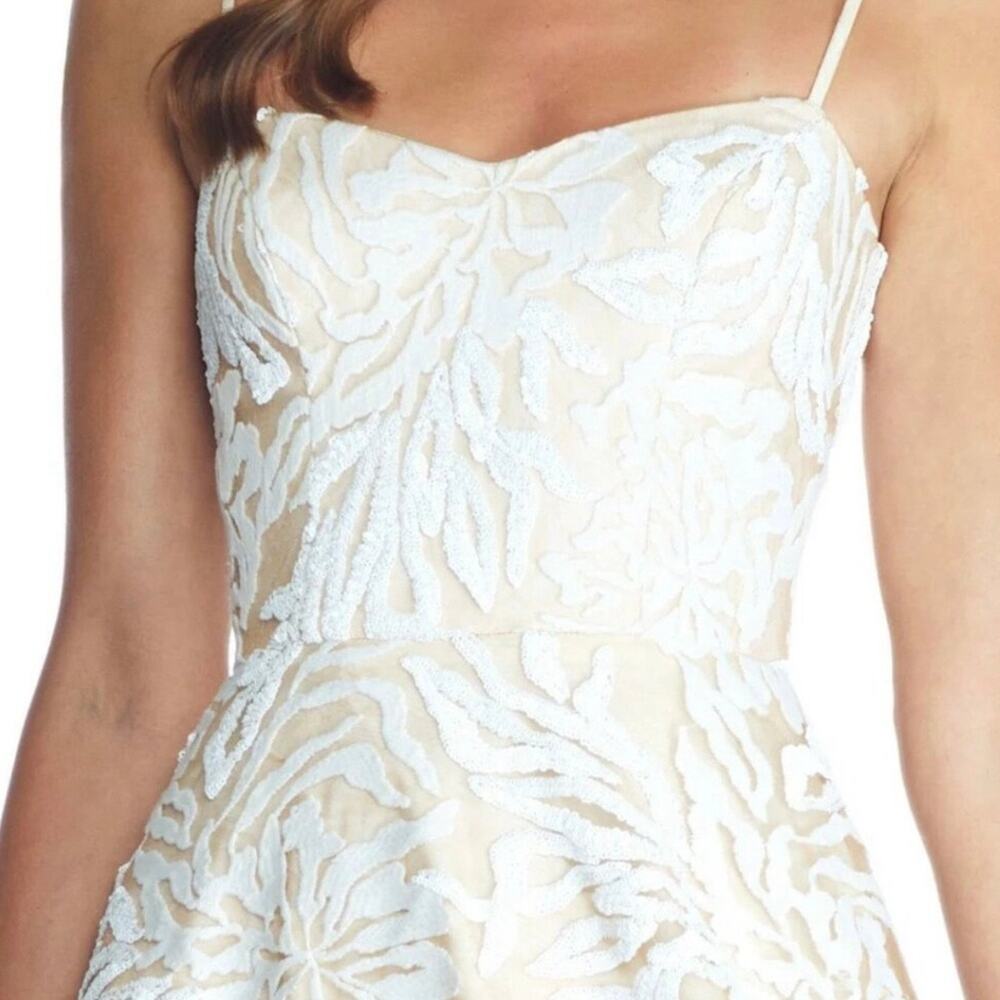 DRESS THE POPULATION | Layla Sweetheart Fit & Flare Midi Dress White Ivory | XL - Picture 4 of 14